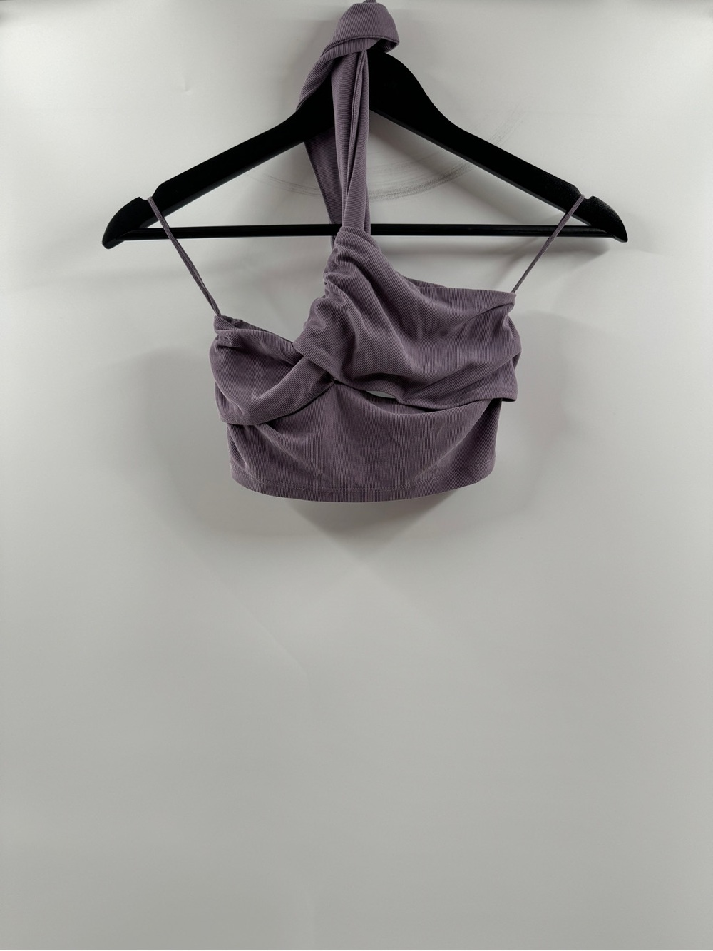 Urban Outfitters UO Ciara Twist Front Crop Top Purple Women’s XS Asymmetrical
